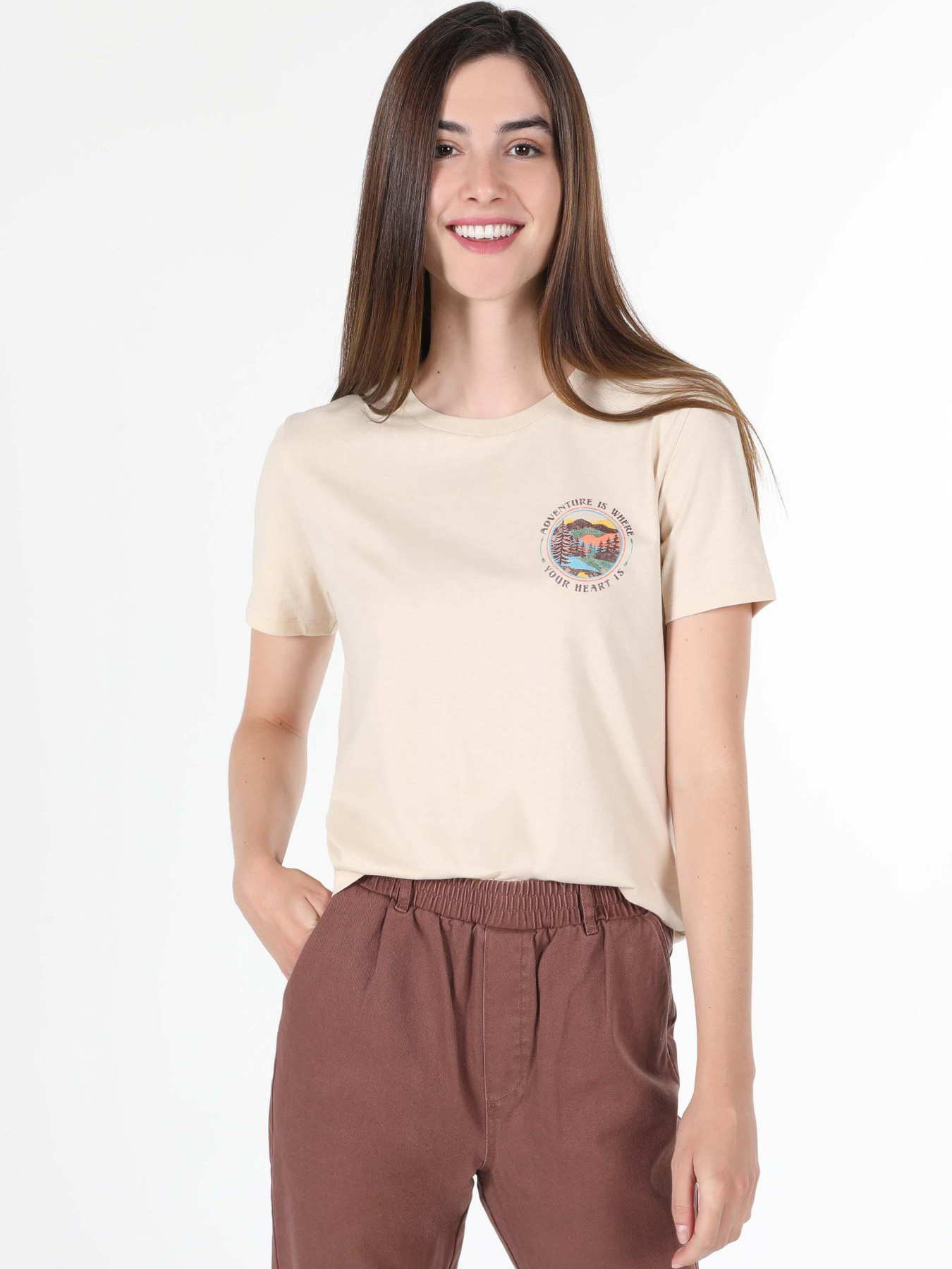 Футболки и поло Colin’s модель CL1060573_Q1.V1_BEI Фото