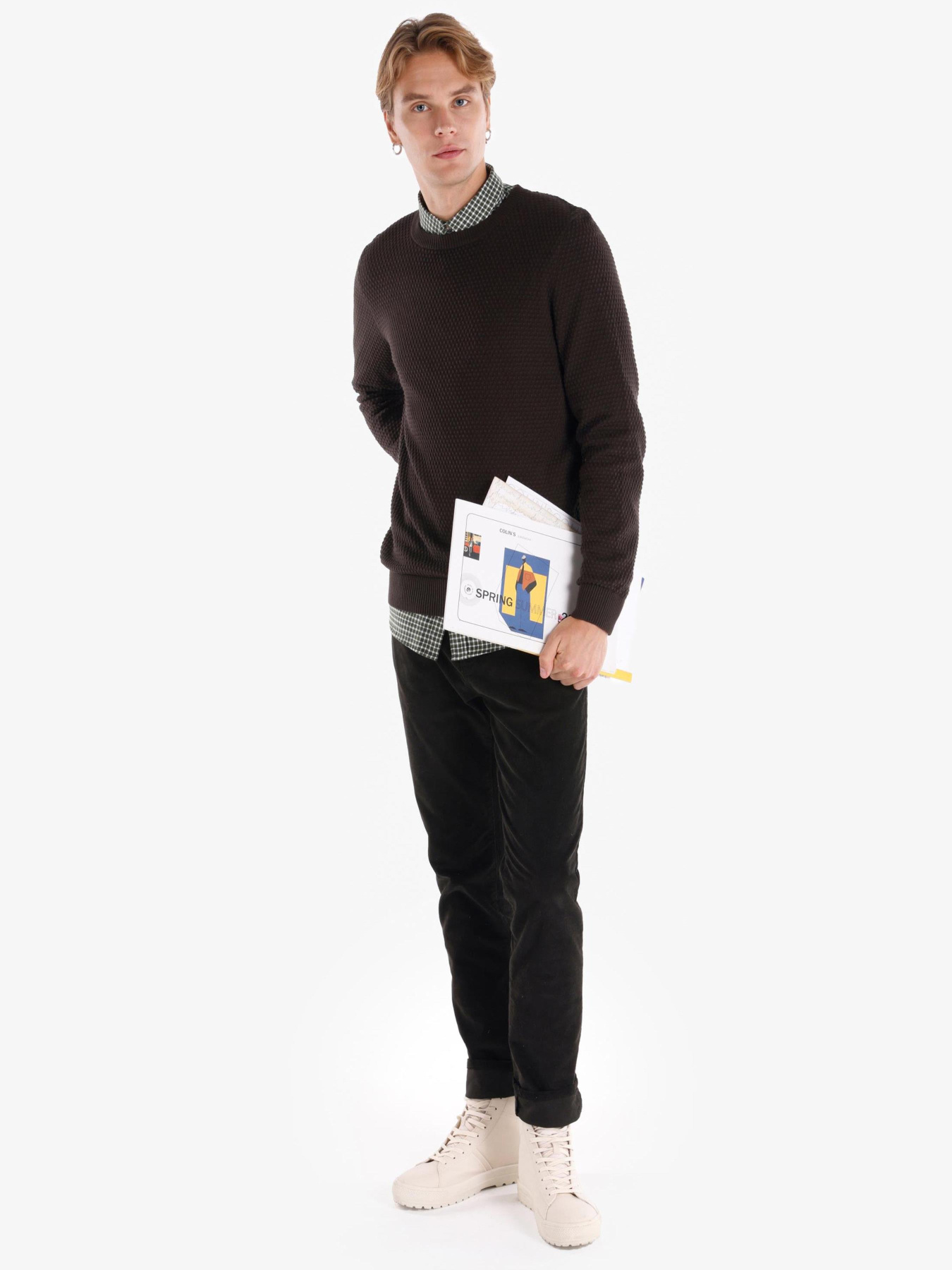 Кофти та светри Colin’s модель CL1065803_Q1.V1_BRW Фото