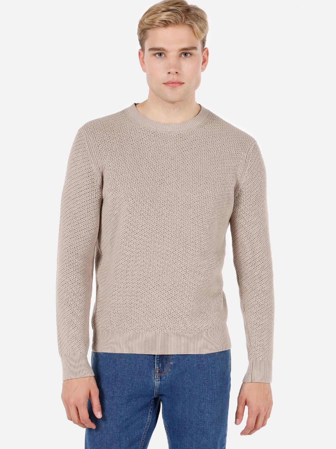 Кофты и свитера Colin’s модель CL1072642_Q1.V1_BEI Фото