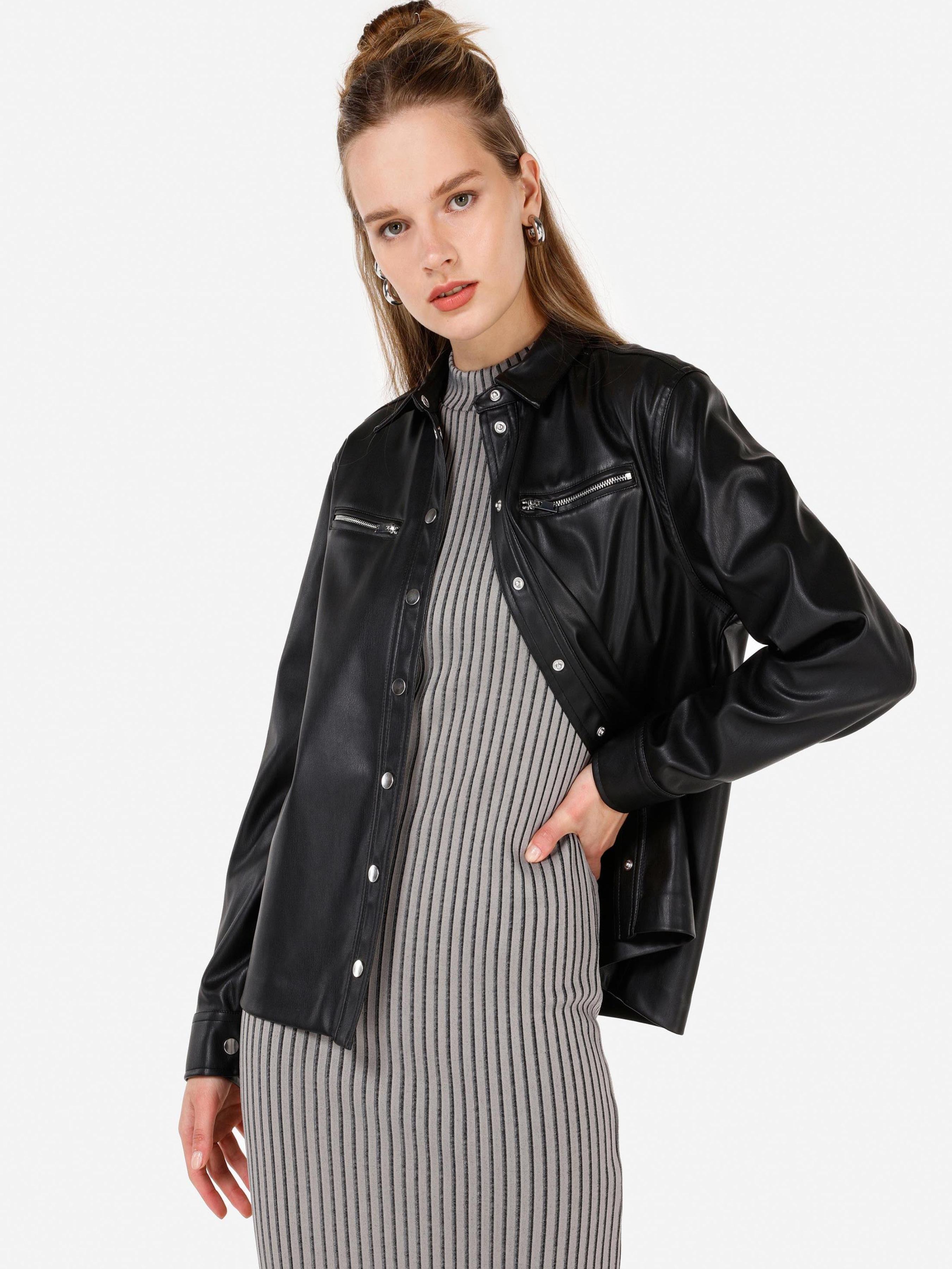 Жіночі Куртки та дублянки Colin’s  (CL1071533_Q1.V1_BLK) колір чорний, матеріал комбінований верх