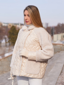 Куртки MilaNova модель Куртка К-308 молоко Фото