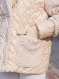 Куртки та дублянки MilaNova модель Куртка К-308 молоко Фото