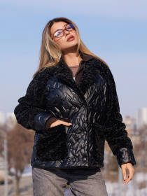 Куртки MilaNova модель Куртка К-308 черный Фото