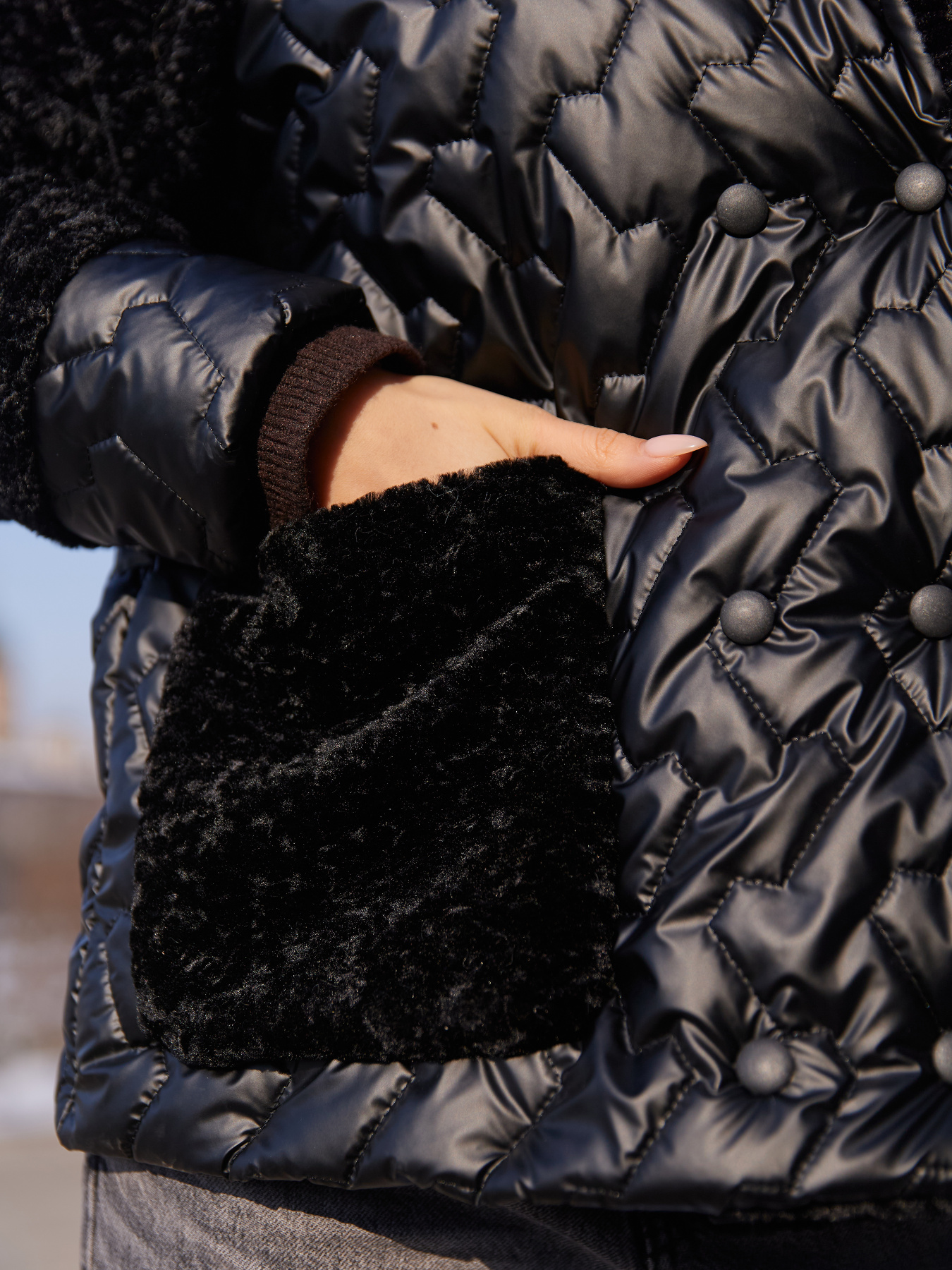 Куртки та дублянки MilaNova модель Куртка К-308 черный Фото