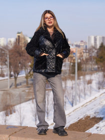 Куртки та дублянки MilaNova модель Куртка К-308 черный Куртки та дублянки MilaNova модель Куртка К-308 черный Фото