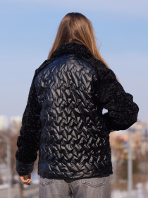 Куртки та дублянки MilaNova модель Куртка К-308 черный Куртки та дублянки MilaNova модель Куртка К-308 черный Фото