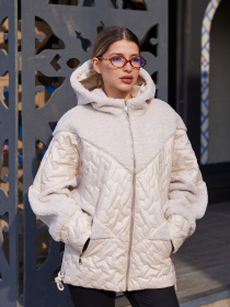 Куртки MilaNova модель Куртка К-357 молоко Фото