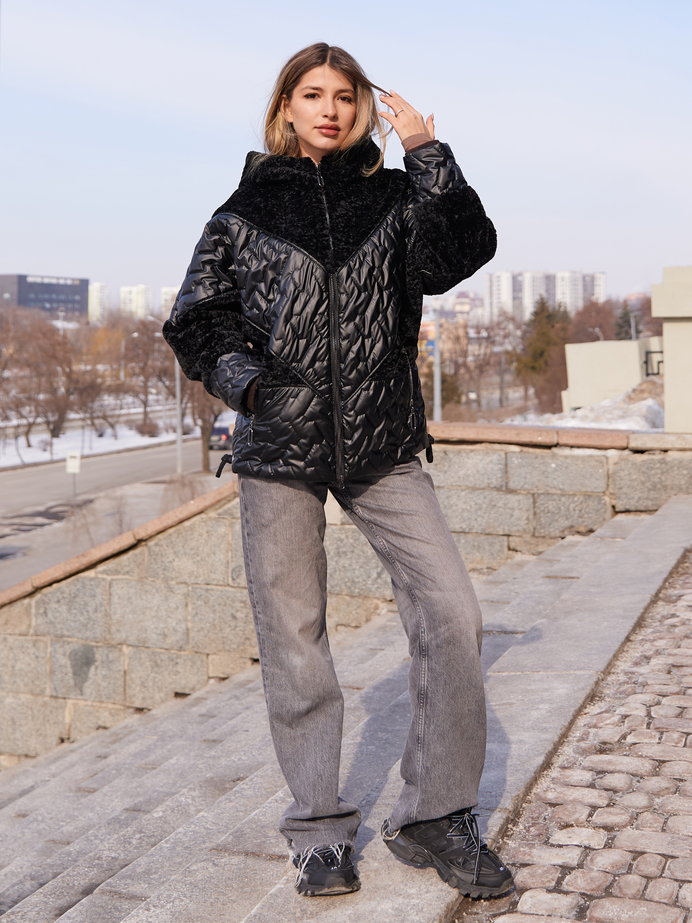 Куртки та дублянки MilaNova модель Куртка К-357 черный Фото