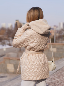 Куртки MilaNova модель Куртка К-363 молоко Фото