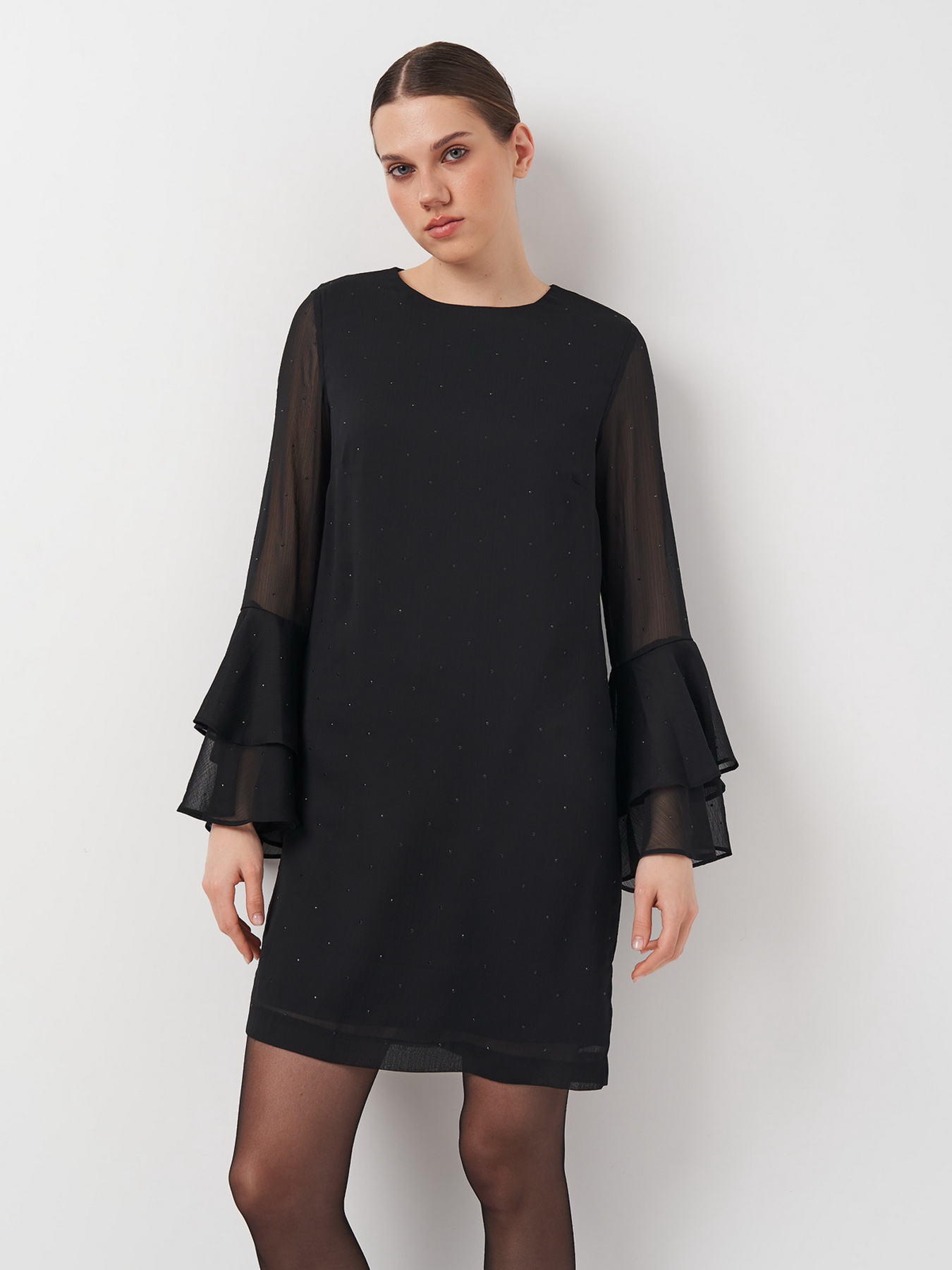 Платье мини H&M модель 5461506log_Черный Фото