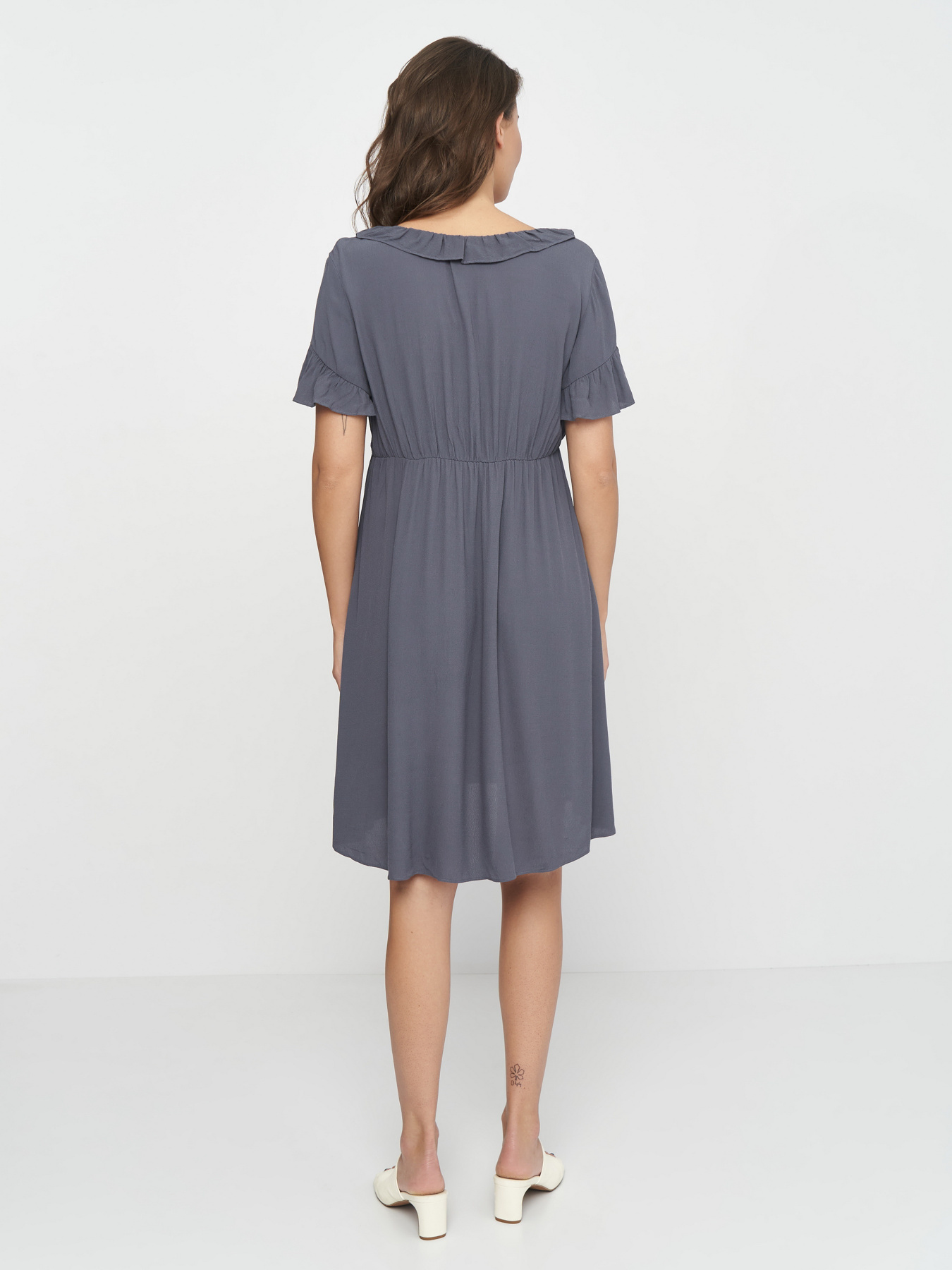 Платье мини H&M модель 5507203abr_Серо-голубой Фото