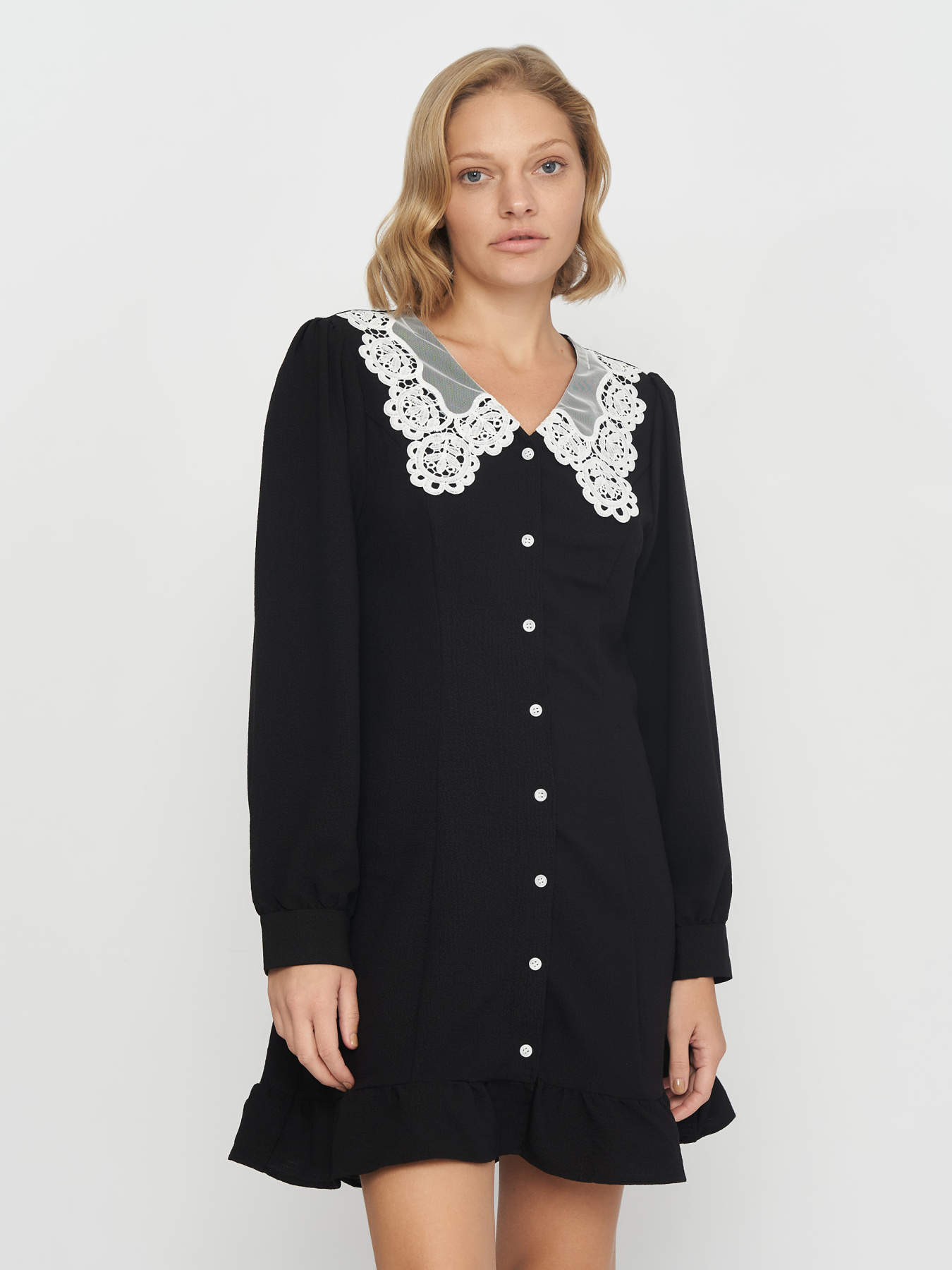 Платье мини H&M модель 9565023wer_Черный Платье мини H&M модель 9565023wer_Черный Фото