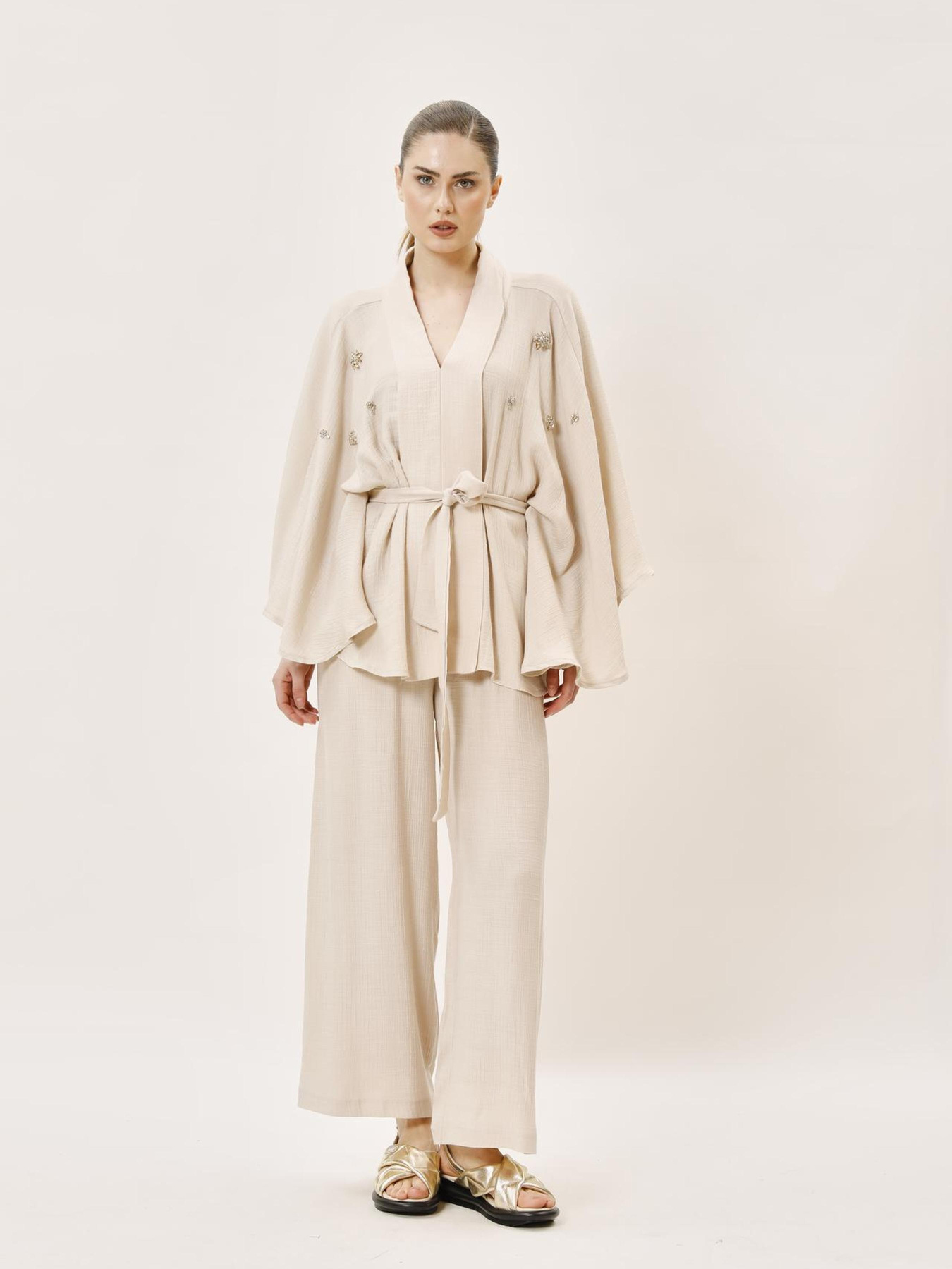 Костюм Sassofono модель A242-SF-306501_молочный Фото