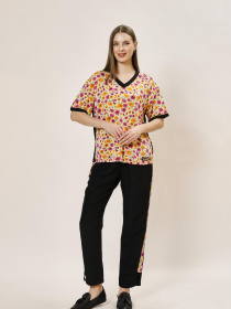 Штани повсякденні Sassofono Модель A242-SF-317011_черный_желтый Фото