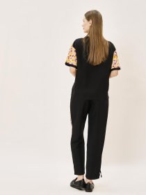 Штани повсякденні Sassofono Модель A242-SF-317011_черный_желтый Фото