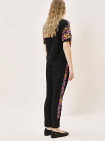 Брюки повседневные Sassofono модель A242-SF-317011_черный_синий Фото