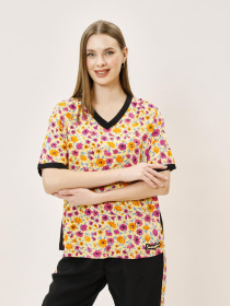 Футболка Sassofono модель A242-SF-317111_ченый_желтый Фото