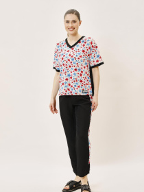 Футболка Sassofono модель A242-SF-317111_черный_белый Фото