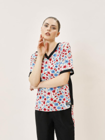 Футболка Sassofono модель A242-SF-317111_черный_белый Фото