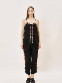 Майка Sassofono модель A242-SF-317113_черный_красный Фото