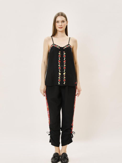 Майка Sassofono модель A242-SF-317113_черный_красный Фото