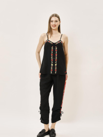 Майка Sassofono модель A242-SF-317113_черный_красный Фото