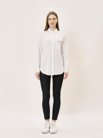 Рубашка повседневная Sassofono модель A242-SF-PT4352_белый Фото