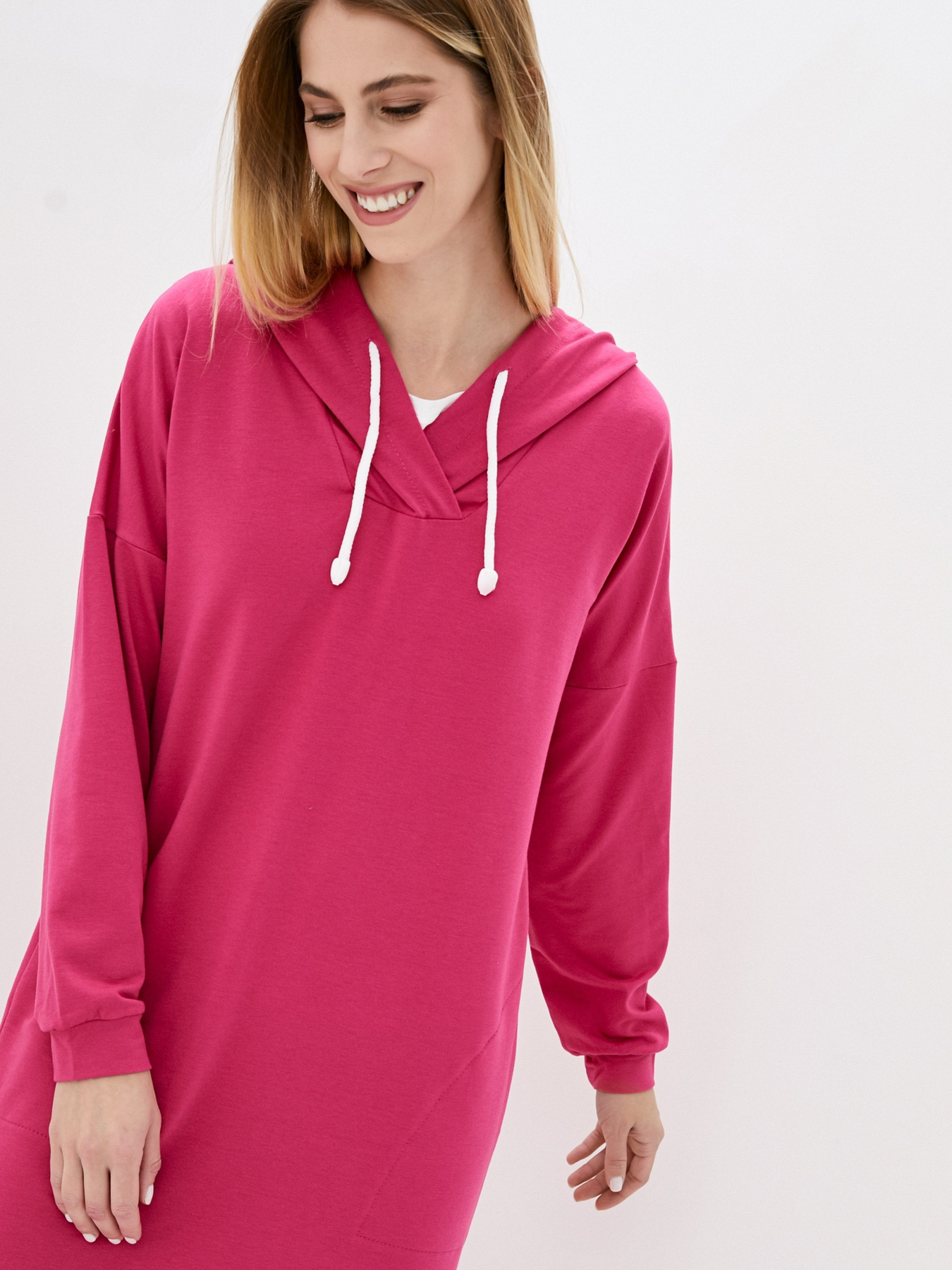 Платье макси ISSA Plus модель 12219_raspberry Фото