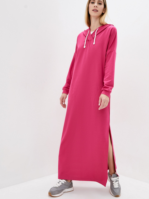 Платье макси ISSA Plus модель 12219_raspberry Фото