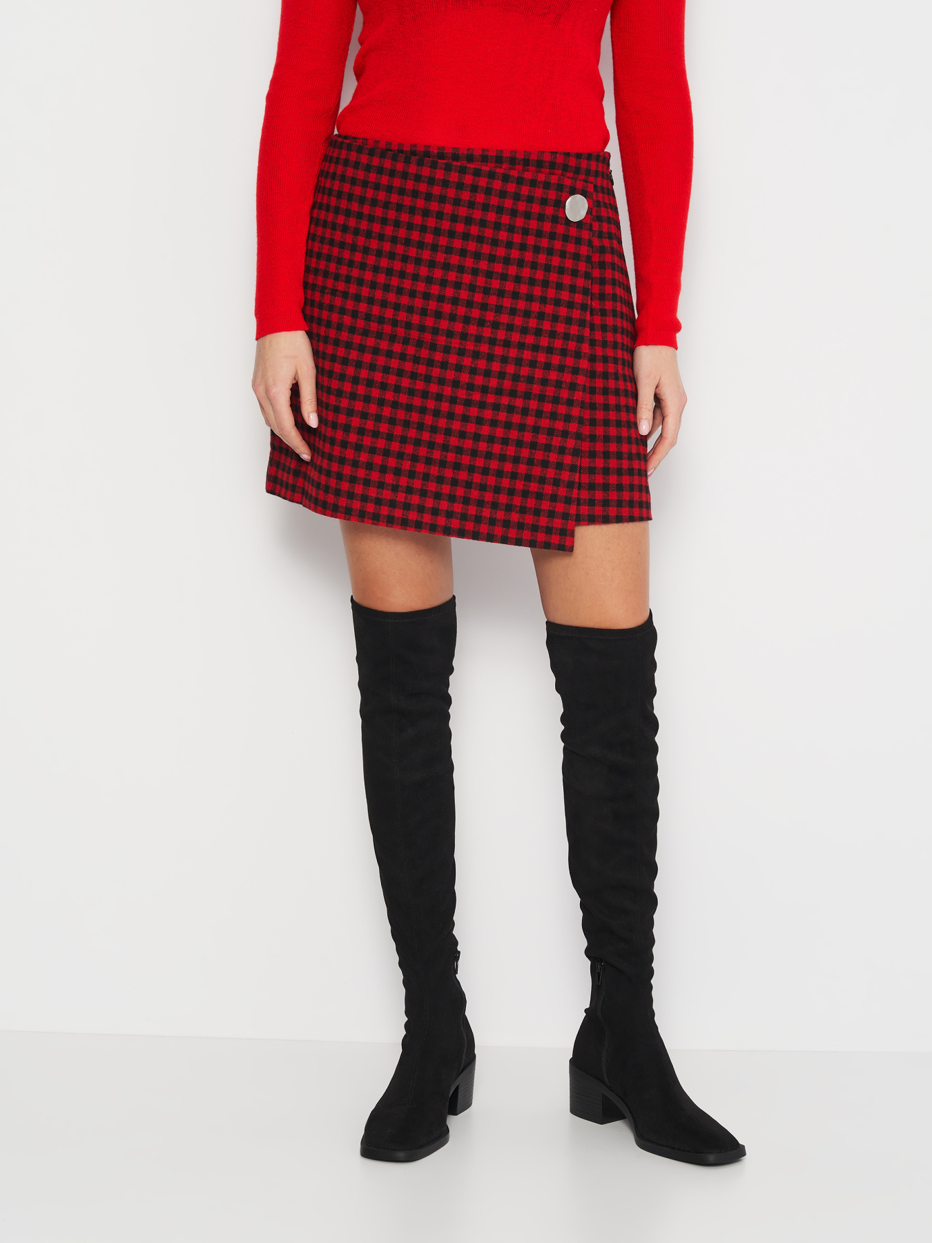 Спідниця міні H&M модель 1102583arl_Черно-красный Фото