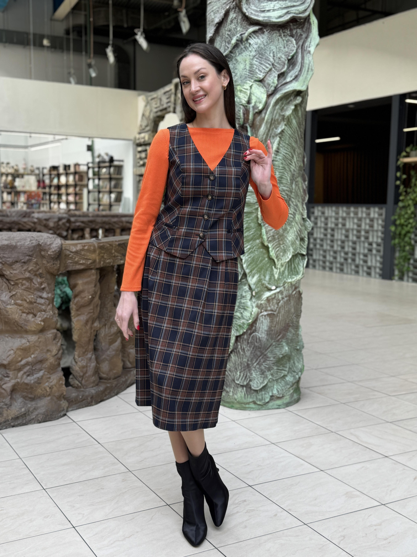 Спідниця міді CAT ORANGE модель 6276 Фото