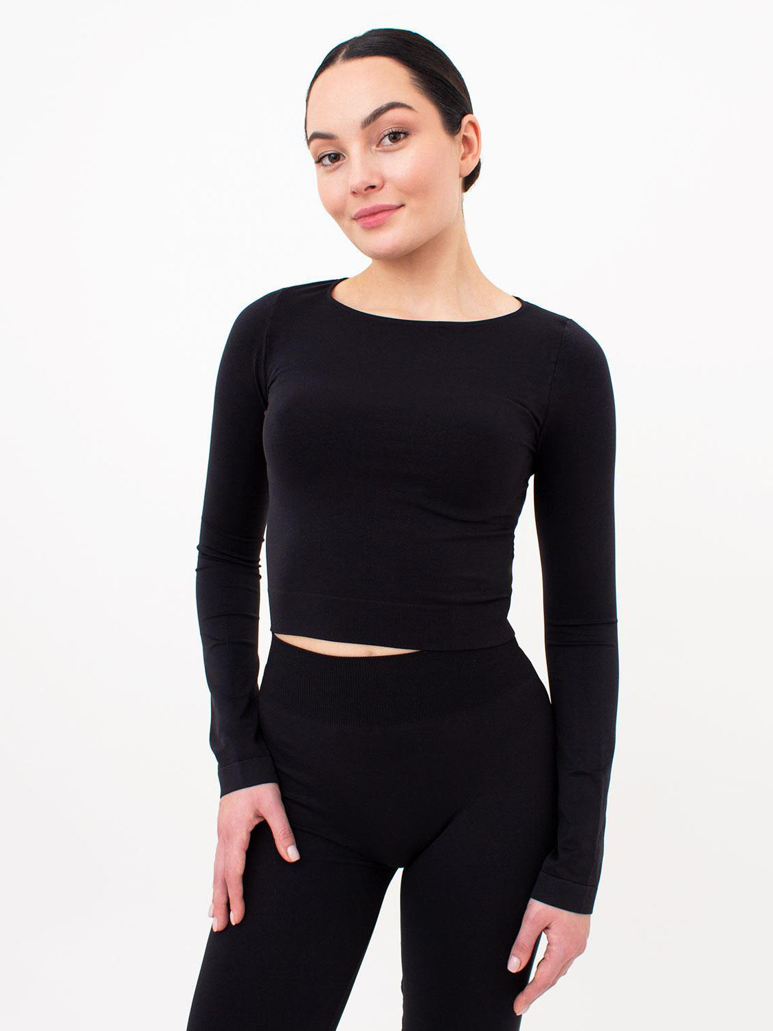 Жіночий Топ Giulia Crop Top (UP-00000395_nero) колір чорний, матеріал мікрофібра