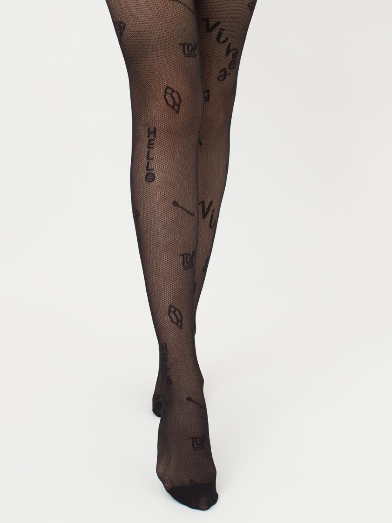 Колготы Giulia Фантазійні жіночі колготки в сітку з принтом Influence 40 (2) модель UP-00000654 Фото