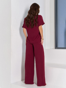 Костюм ISSA Plus модель 12766_темно_бордовый Фото