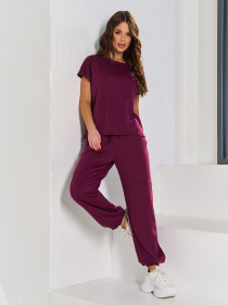 Спортивный костюм ISSA Plus модель 15057_бордовый Фото