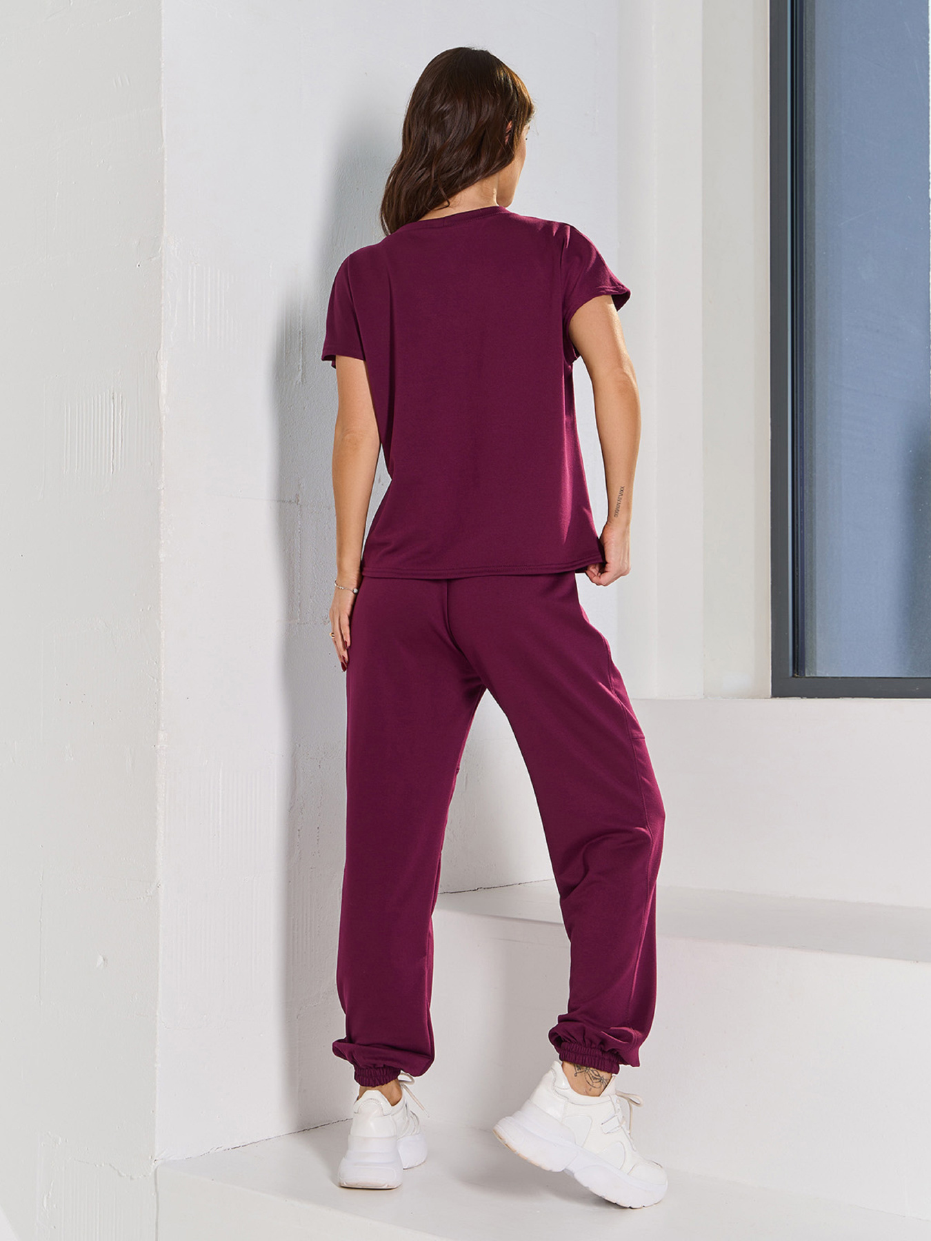 Спортивный костюм ISSA Plus модель 15057_бордовый Фото