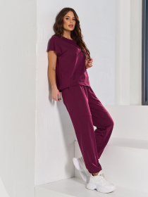 Спортивный костюм ISSA Plus модель 15057_бордовый Фото