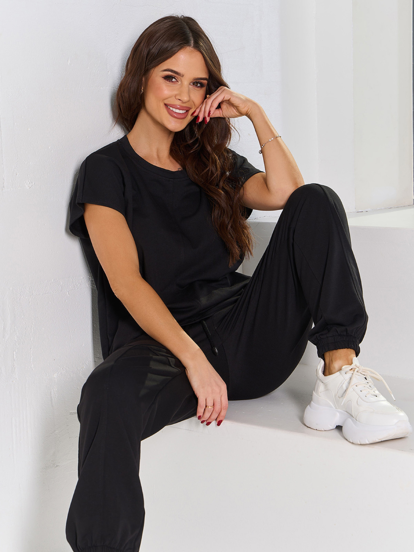 Спортивный костюм ISSA Plus модель 15057_черный Фото