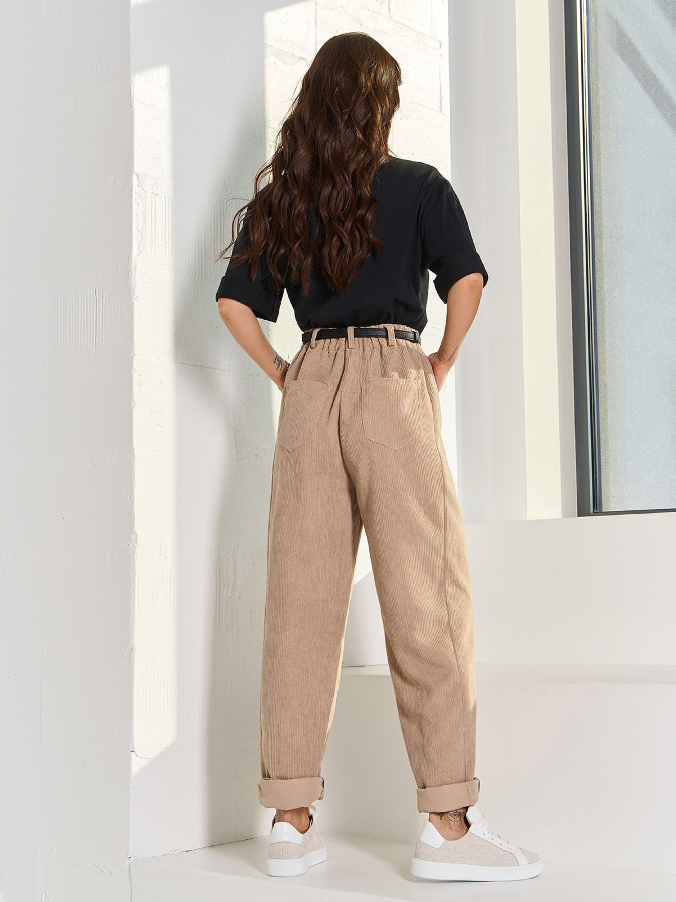 Повсякденні штани ISSA Plus модель 15058_бежевый Фото