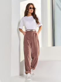 Штани повсякденні ISSA Plus модель 15058_коричневый Фото