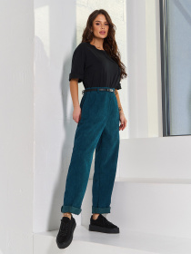 Штани повсякденні ISSA Plus модель 15058_темно_зеленый Фото