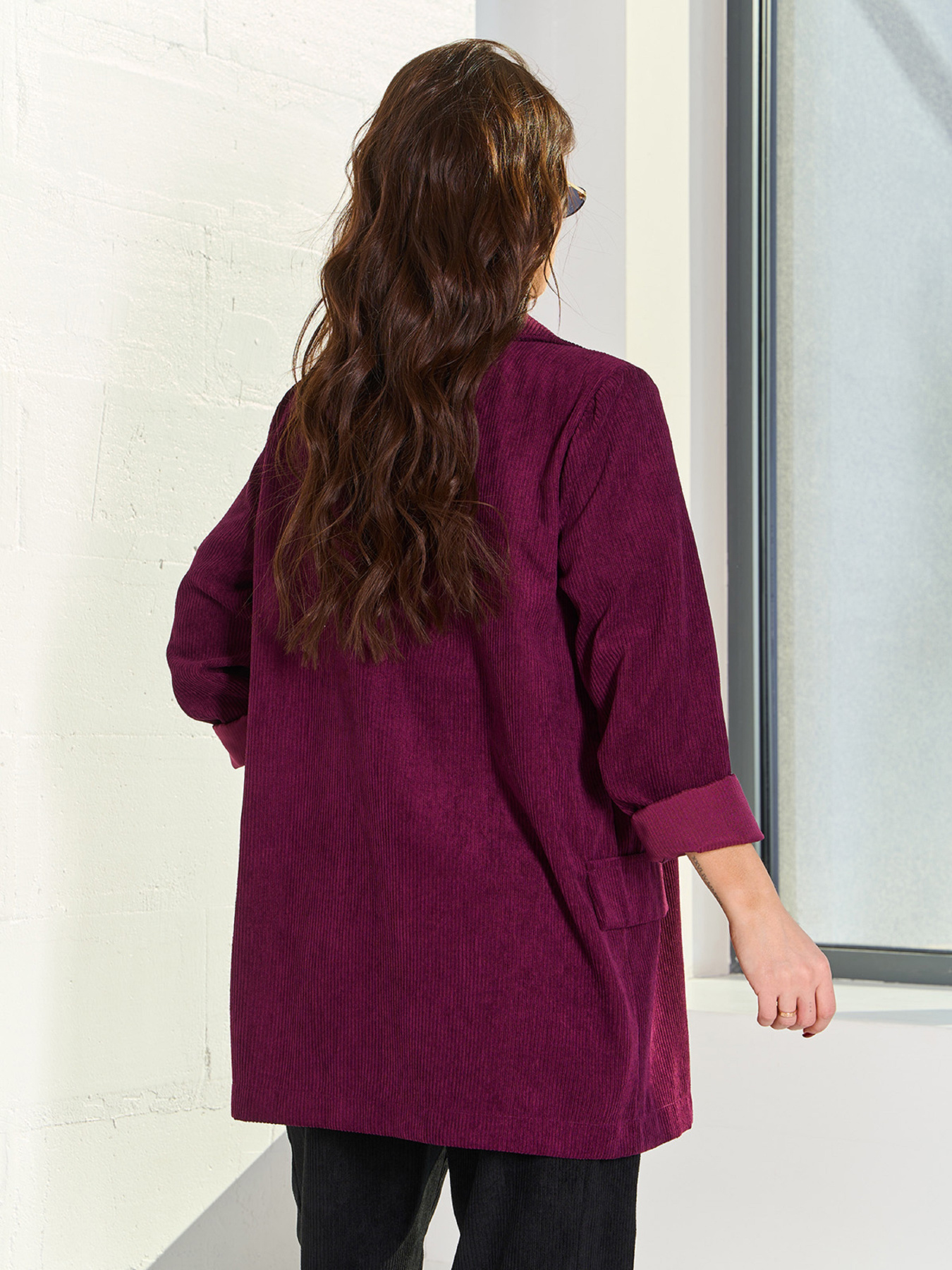 Піджак ISSA Plus модель 15071_темно_бордовый Фото