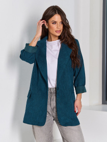 Пиджак ISSA Plus модель 15071_темно_зеленый Фото