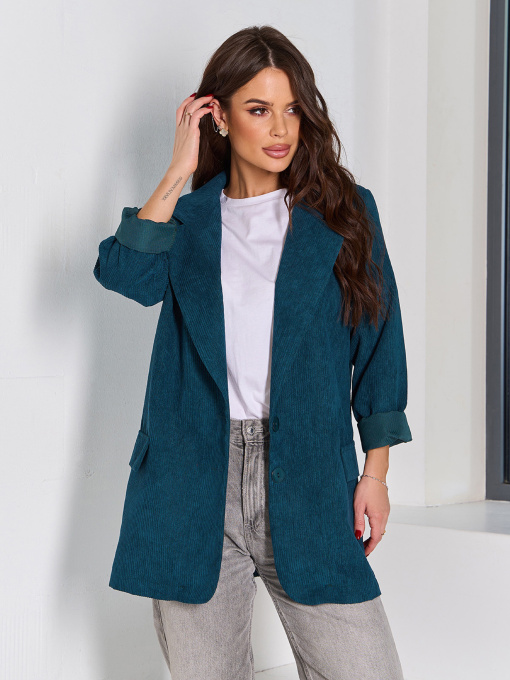 Піджак ISSA Plus модель 15071_темно_зеленый Фото