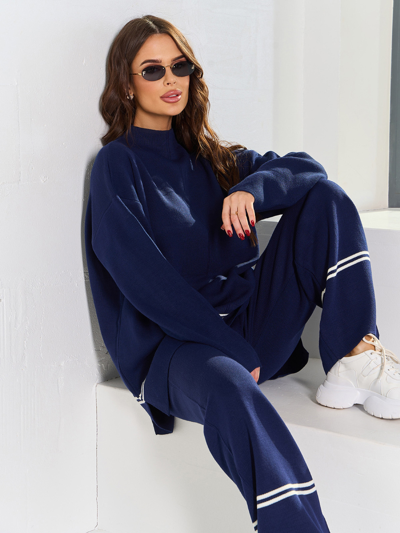 Костюм ISSA Plus модель WN20-690_темно_синий Фото