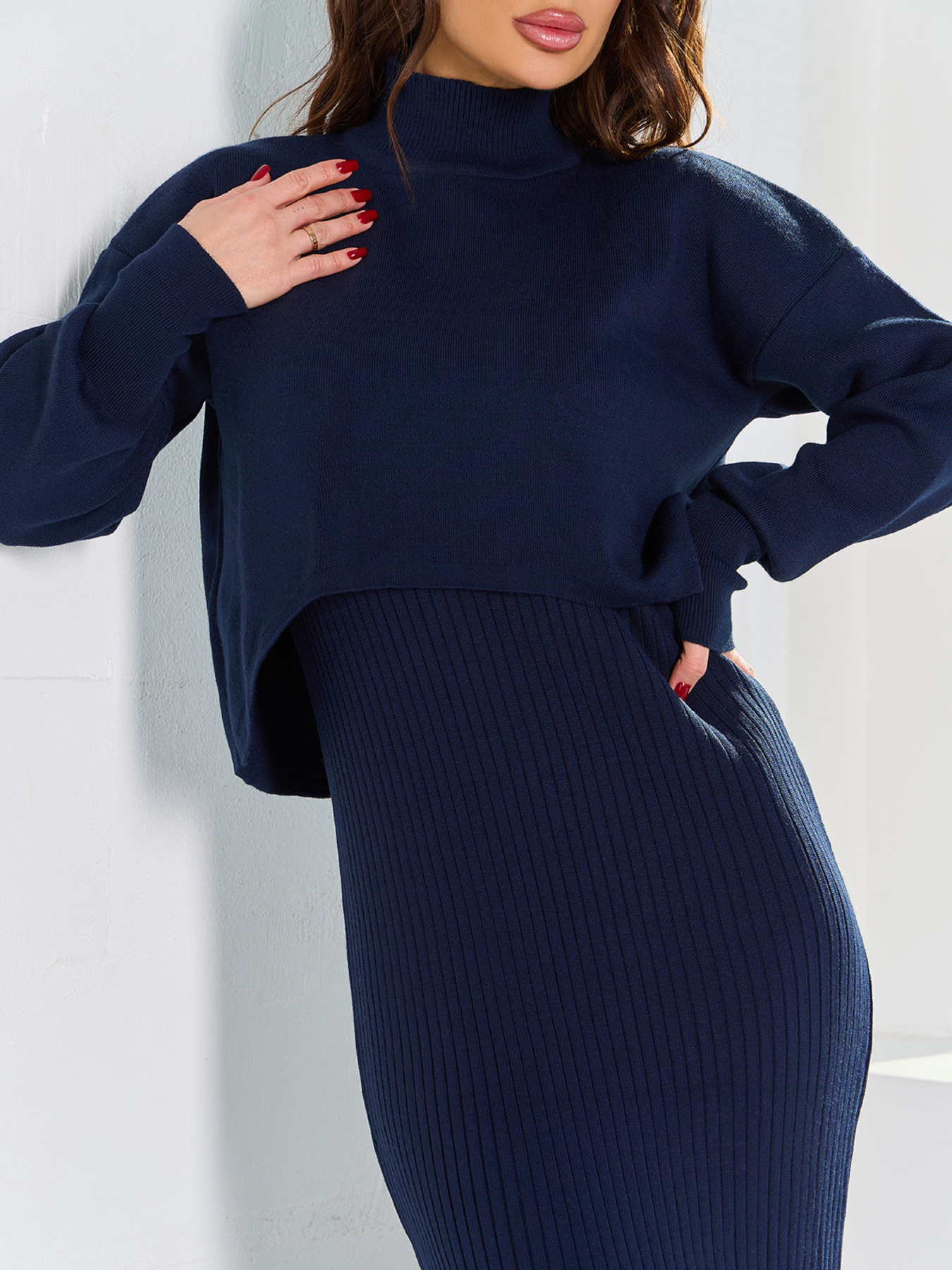 Костюм ISSA Plus модель WN20-693_темно_синий Фото