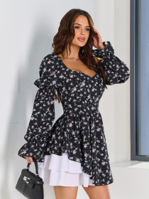 Платье мини ISSA Plus модель SA-594_черный Фото