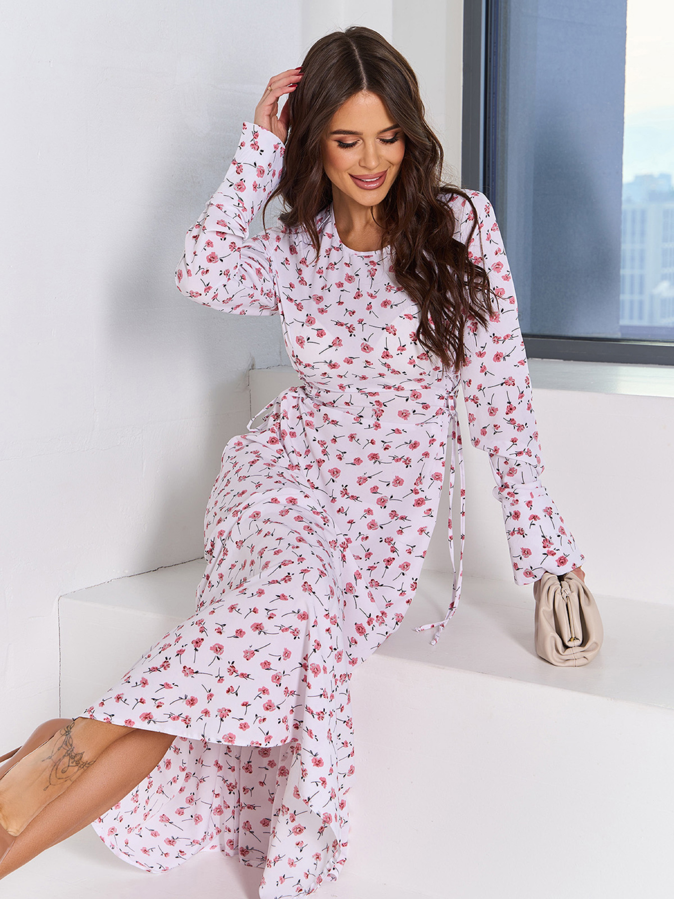 Платье макси ISSA Plus модель SA-588A_белый Фото