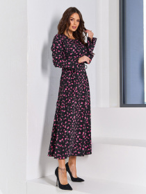 Платье макси ISSA Plus модель SA-588A_черный Фото