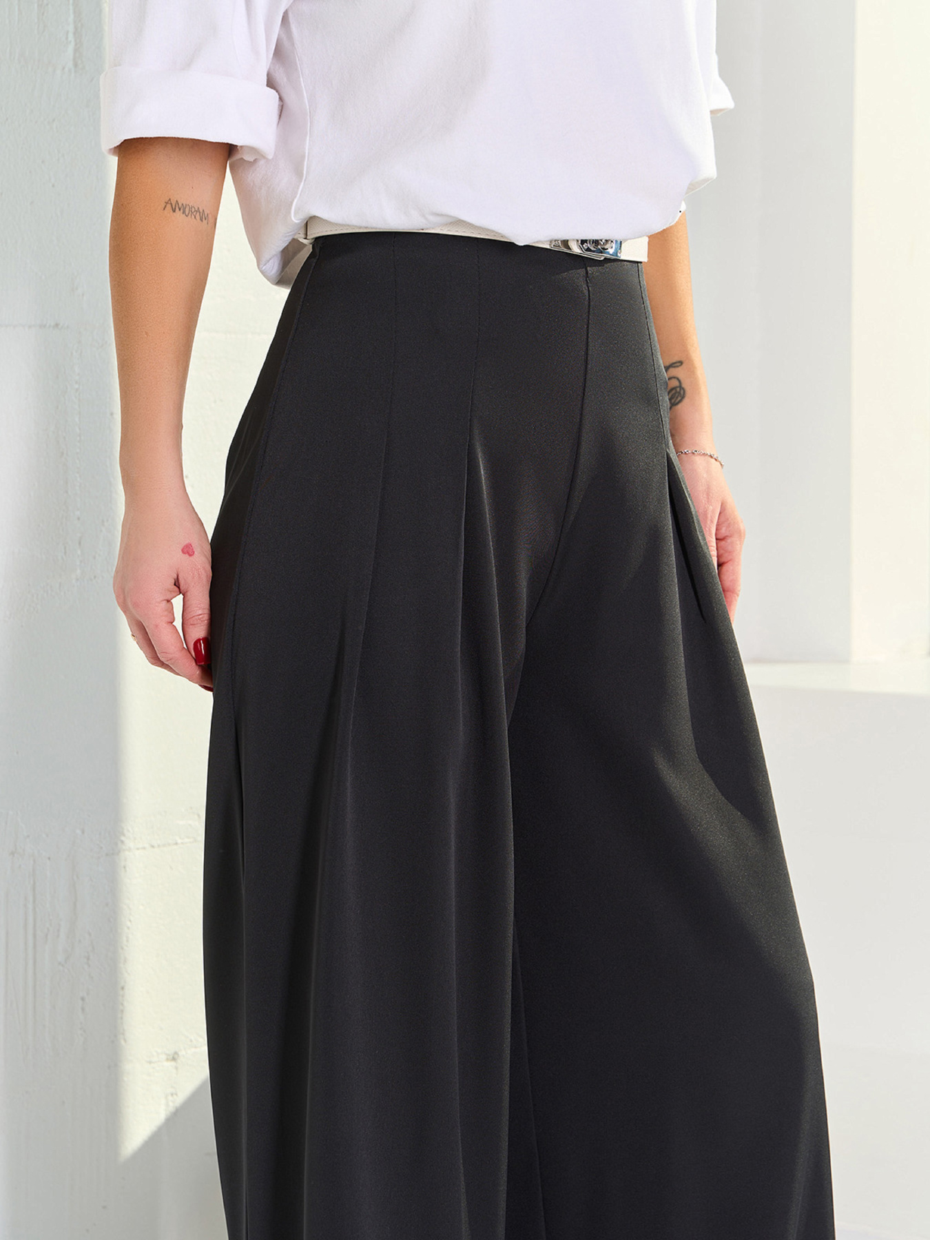 Палаццо ISSA Plus модель SA-595_черный Фото